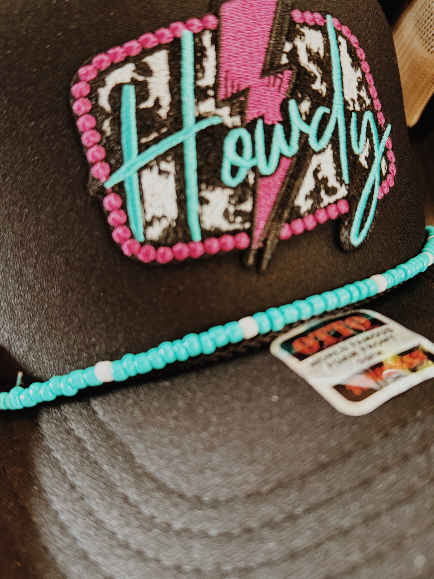 Turquoise Beaded Hat Chain