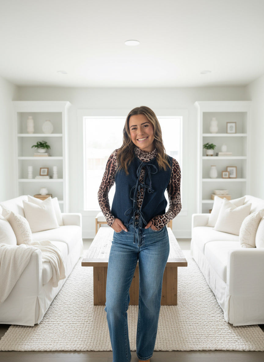 Bow Tie Sleevless Vest