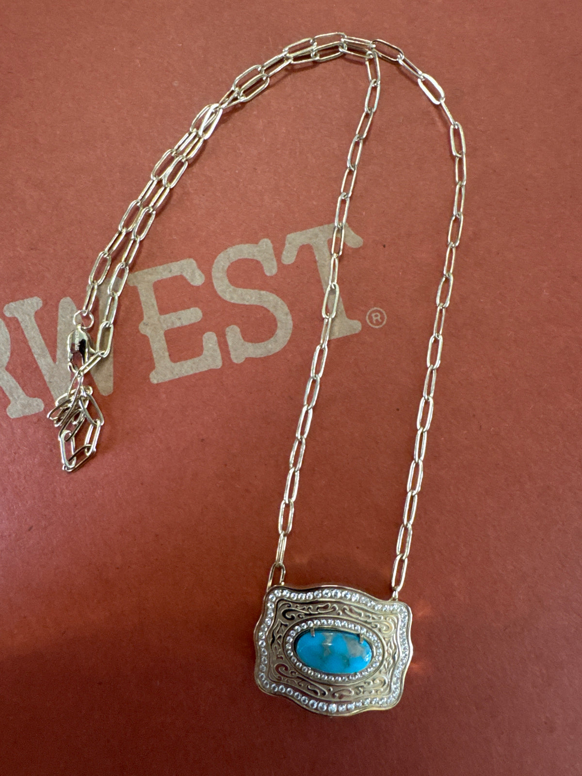 Belt Buckle Clip Chain Gold