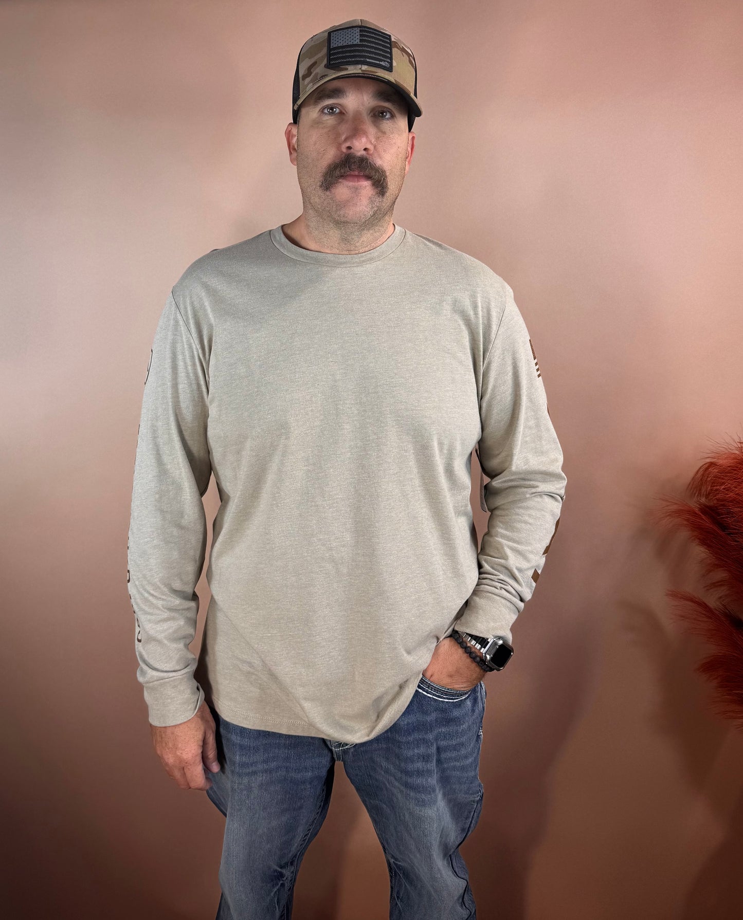 Ariat Mens Long Sleeve Oatmeal