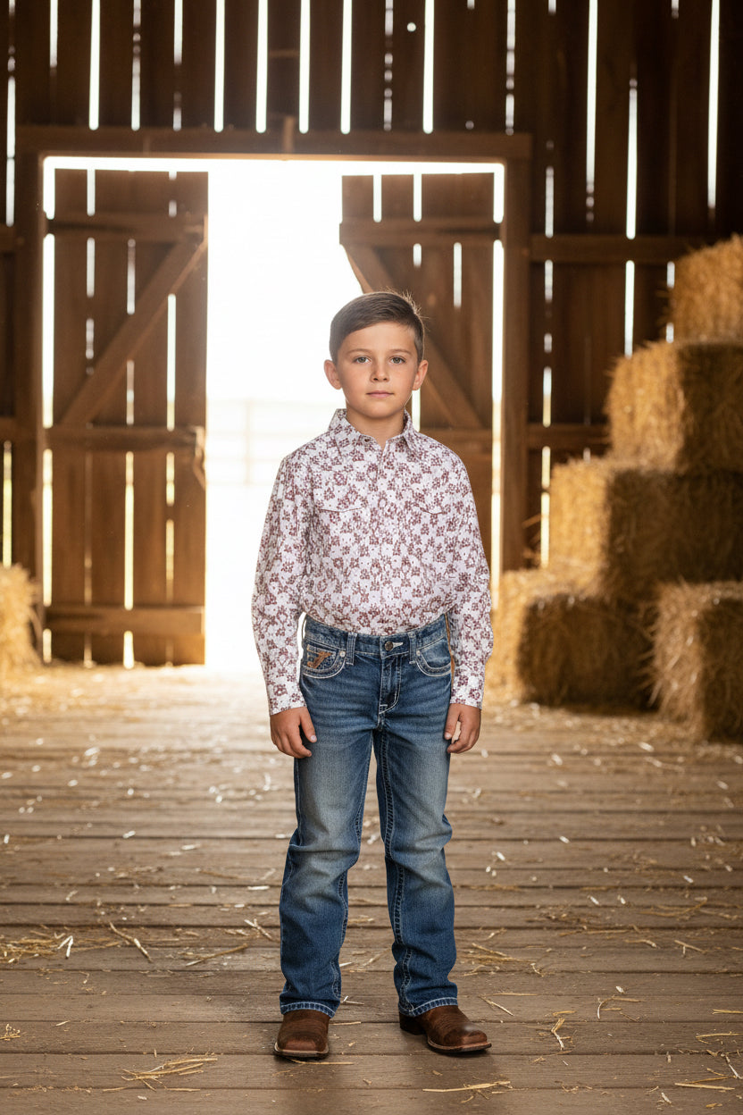 Kids Print Snap Shirt