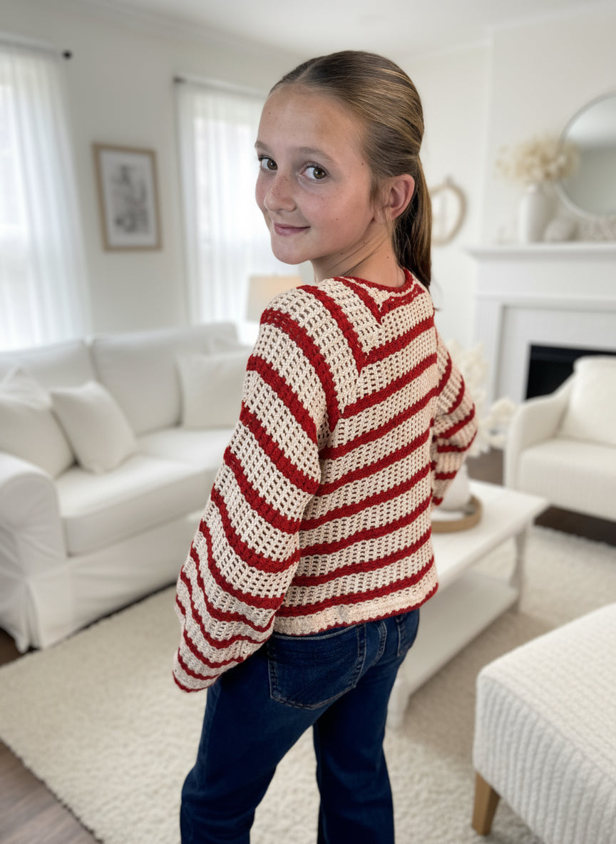 Morgan Red Stripe Top