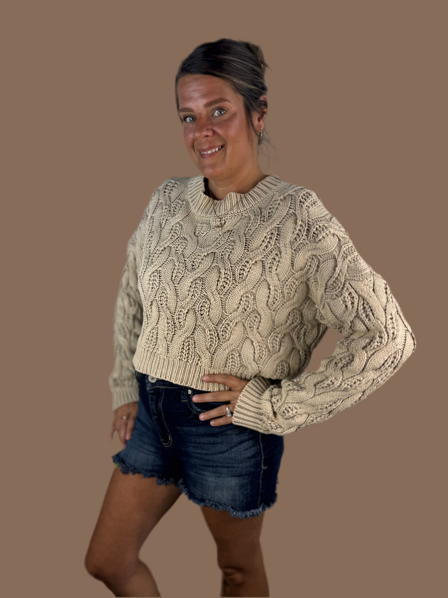 Lizzy Crop Knit Sweater