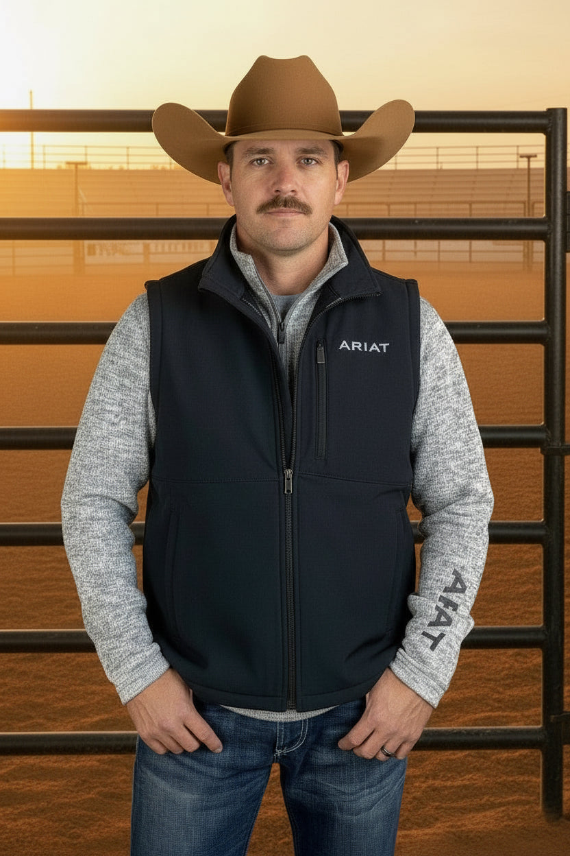 Ariat Men's 1\4 Zip Sweater Heather Grey