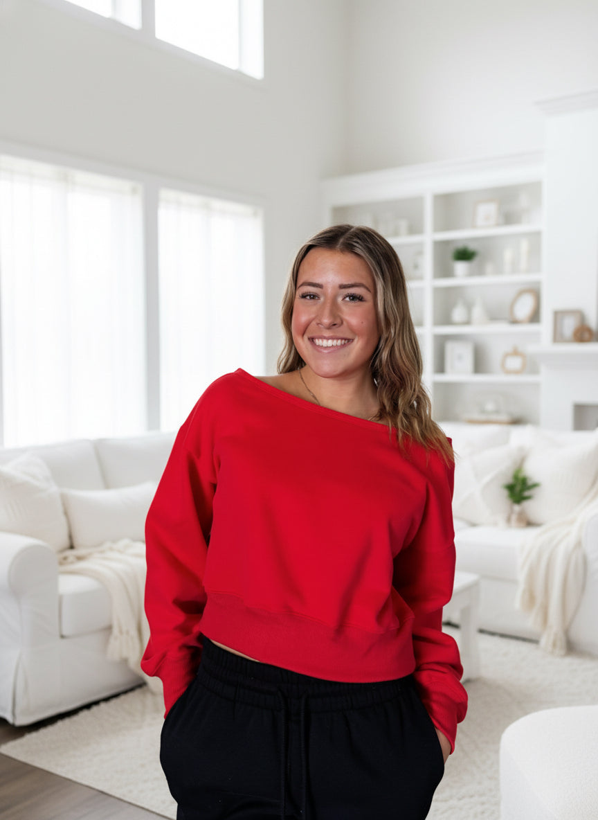 Off Shoulder Sweatshirt