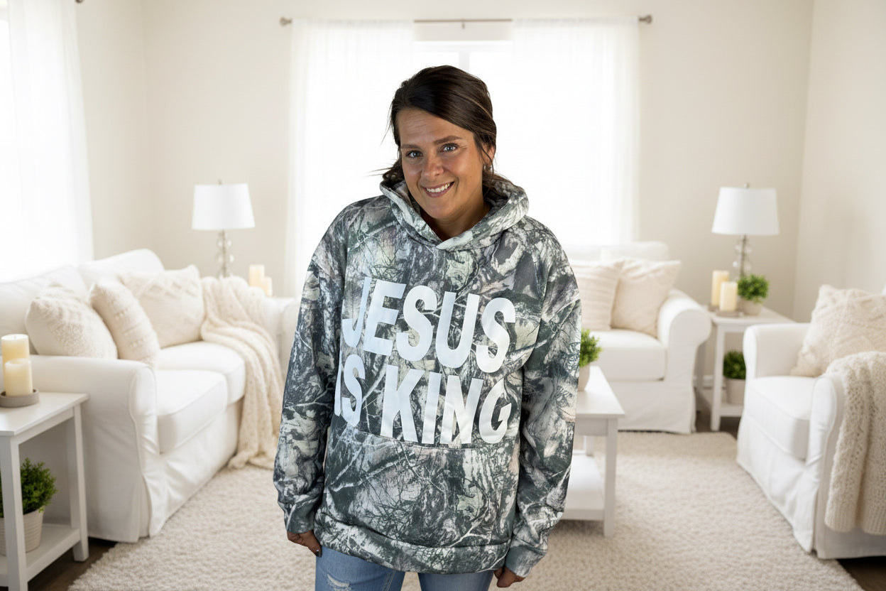 Jesus Is King Camo Hoodie