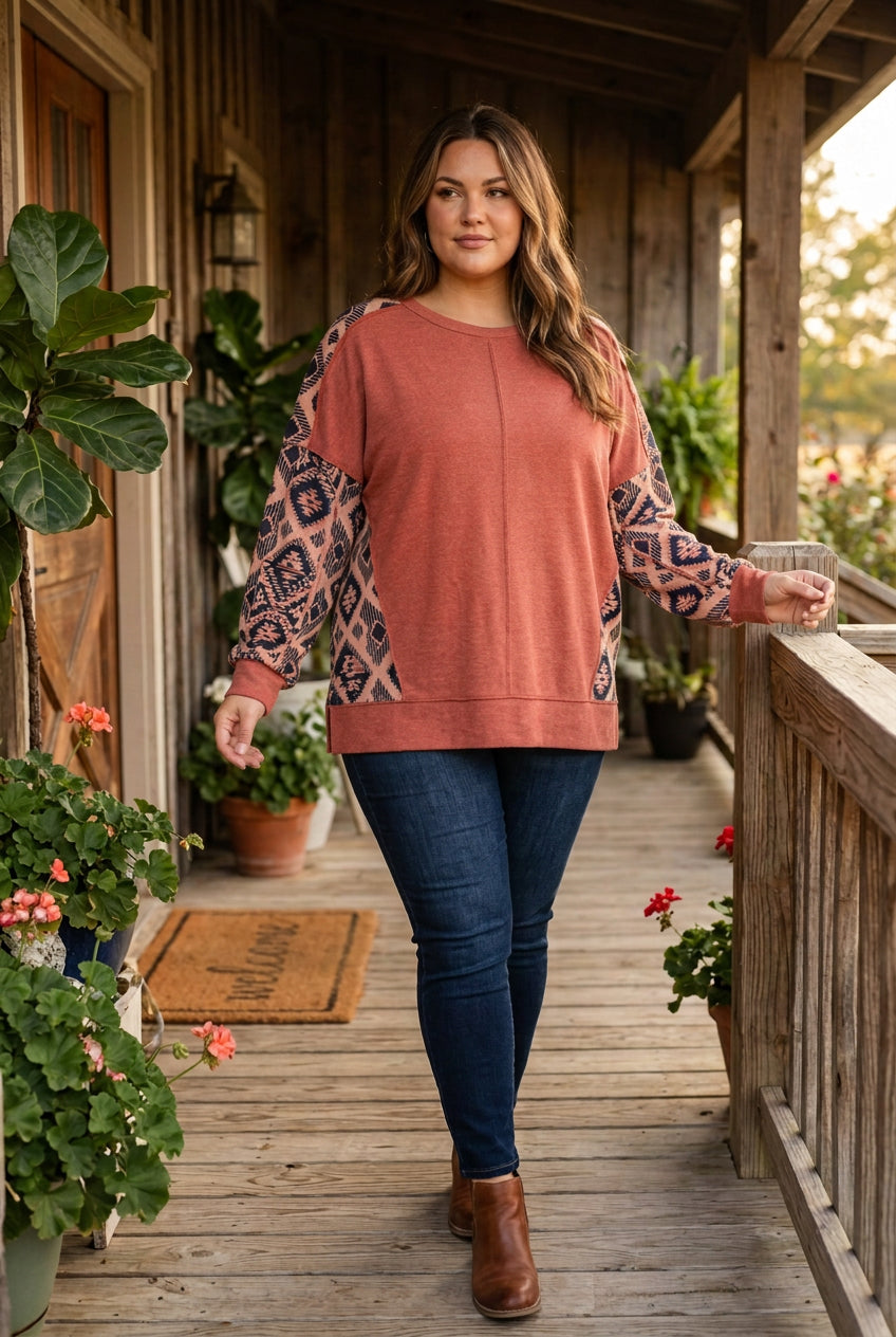 Aztec Patchwork Shoulder