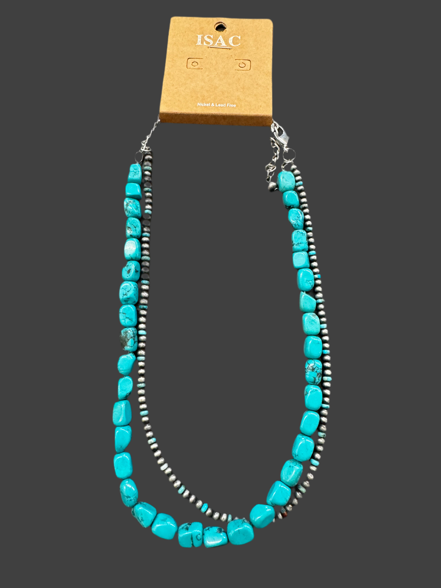 Isac Turquoise Rock Necklace