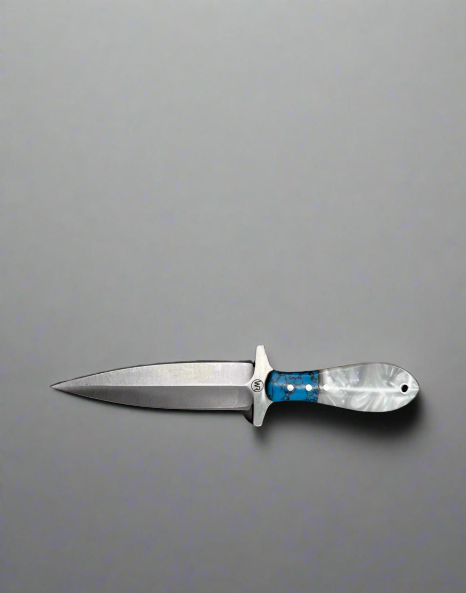 Whiskey B Pearl Agate Vaquero Dagger