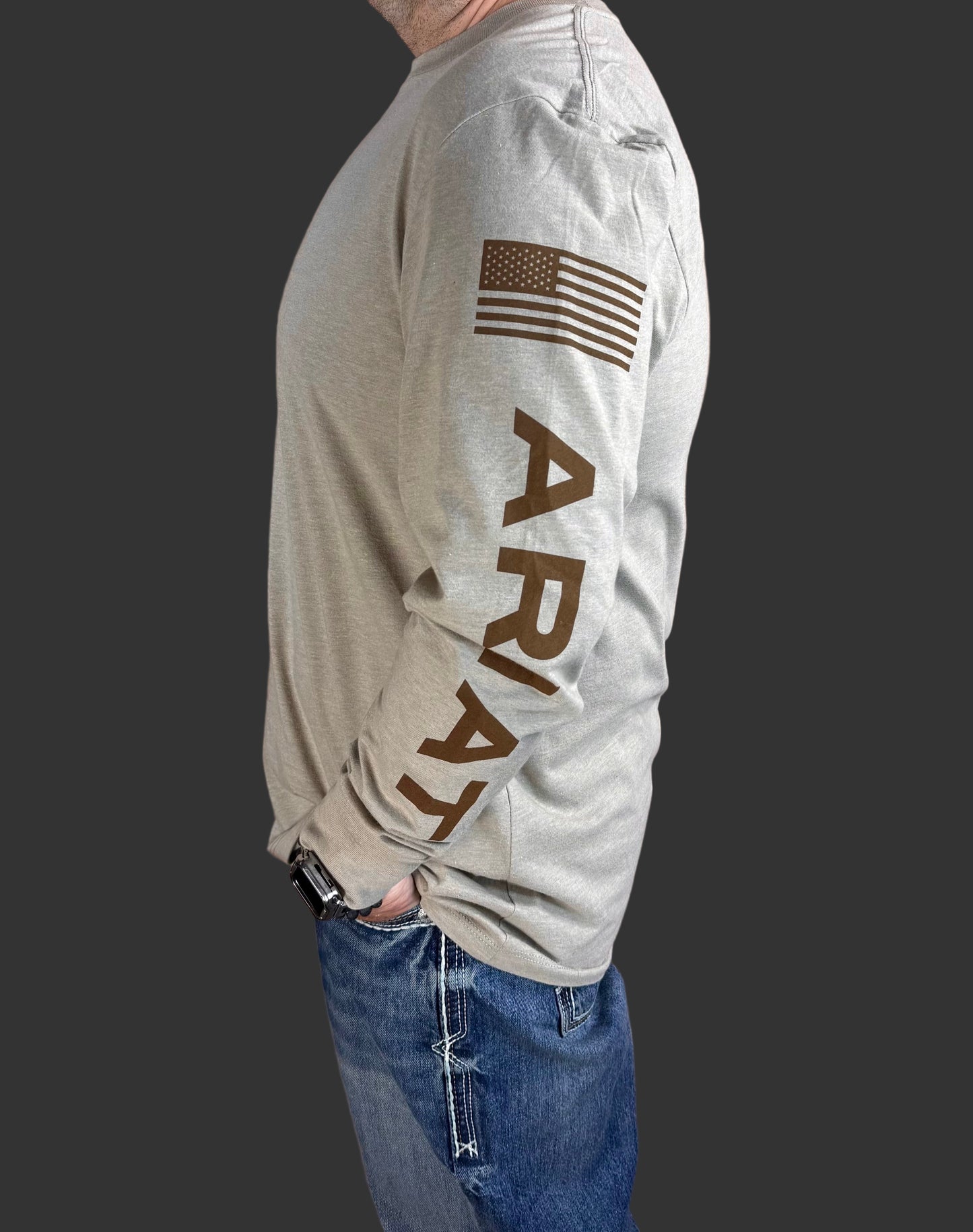 Ariat Mens Long Sleeve Oatmeal