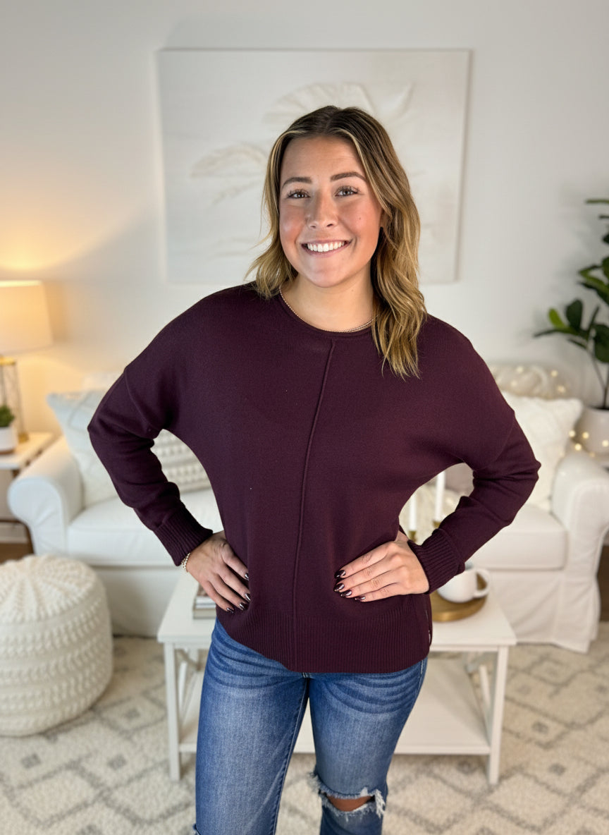 Dark Cherry Sweater