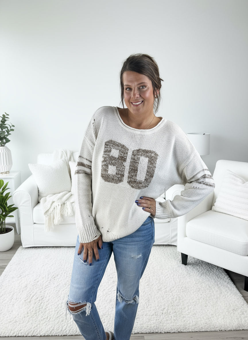 Camryn's Varsity Knit Sweater