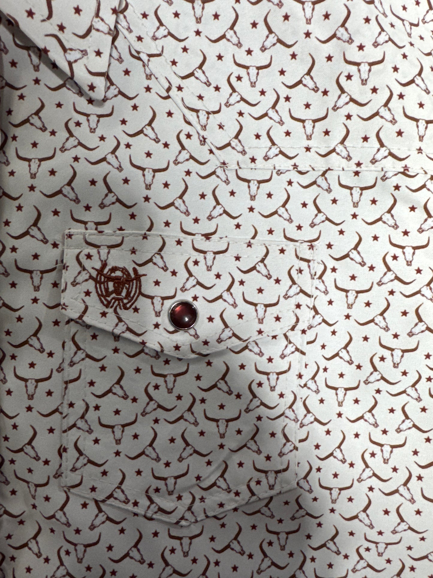 Kids Print Long Sleeve Snap Shirt