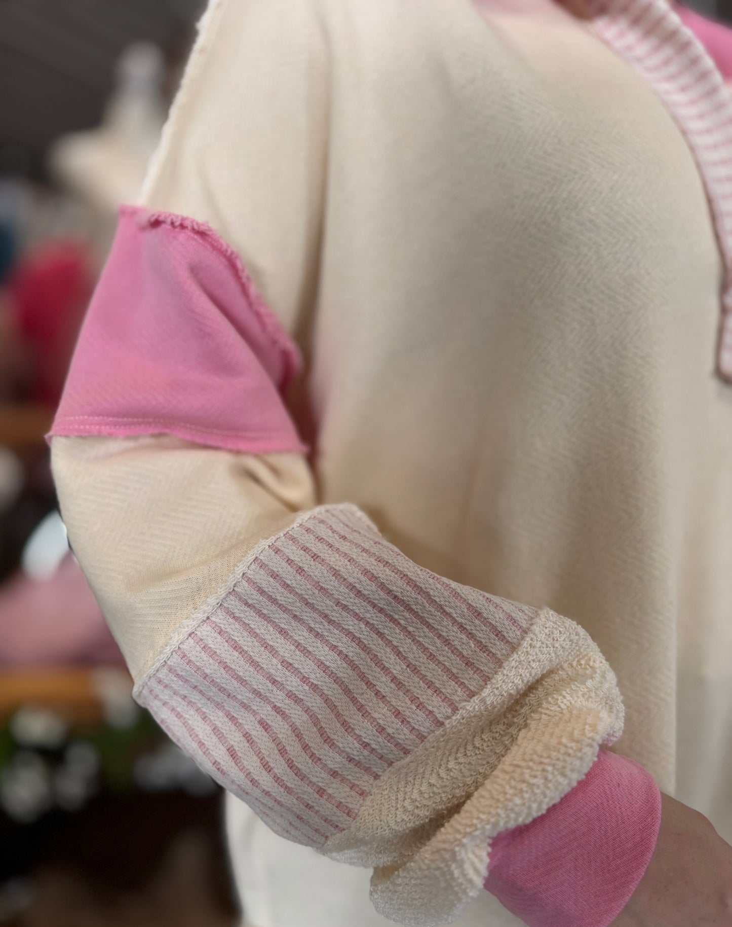 Terry Color-Block Top