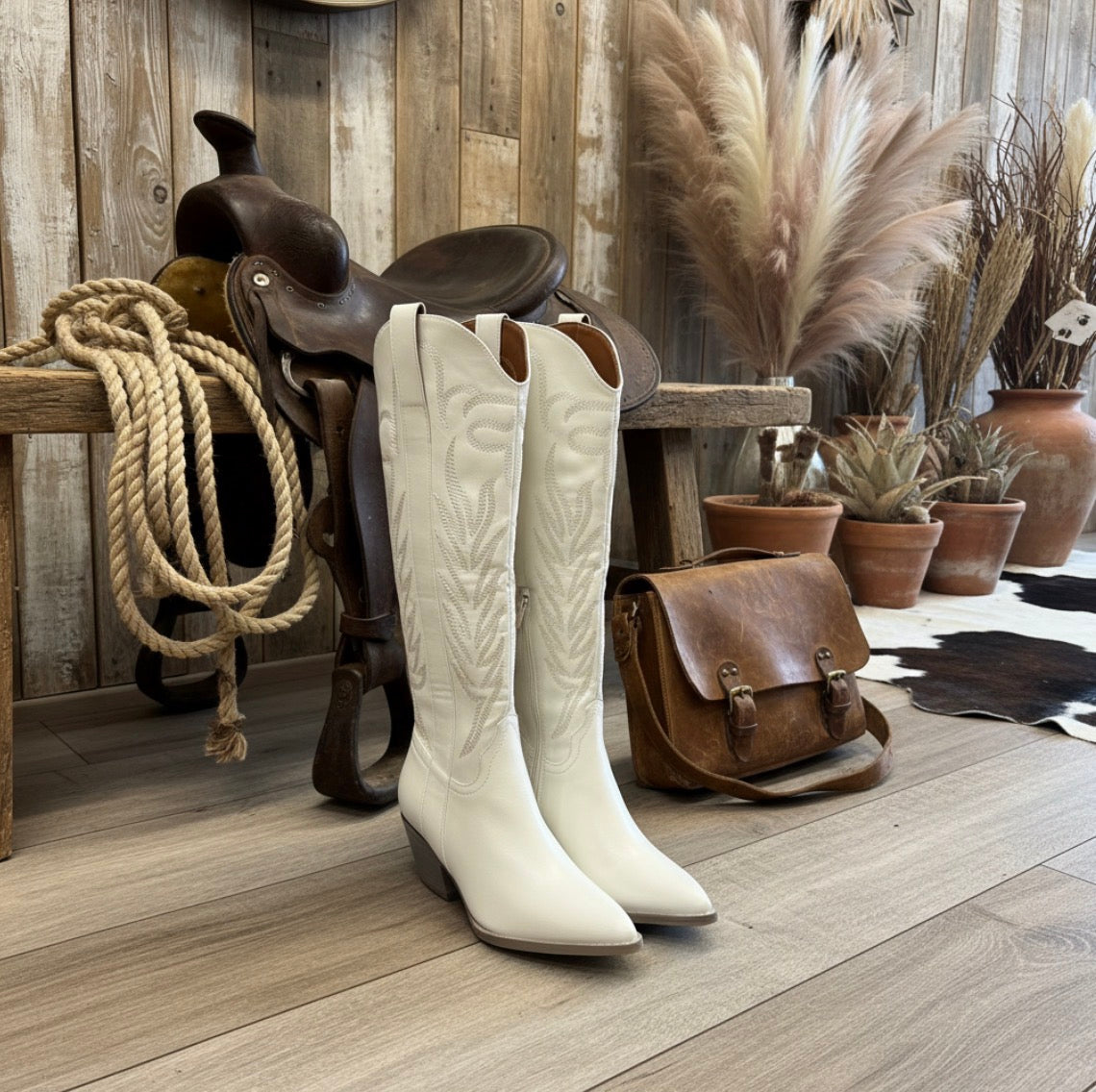 The Tiffany White Boot