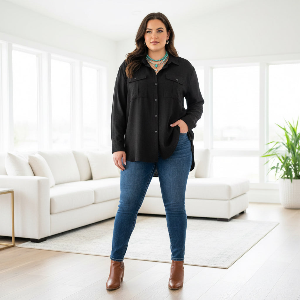 The Gail Button Up