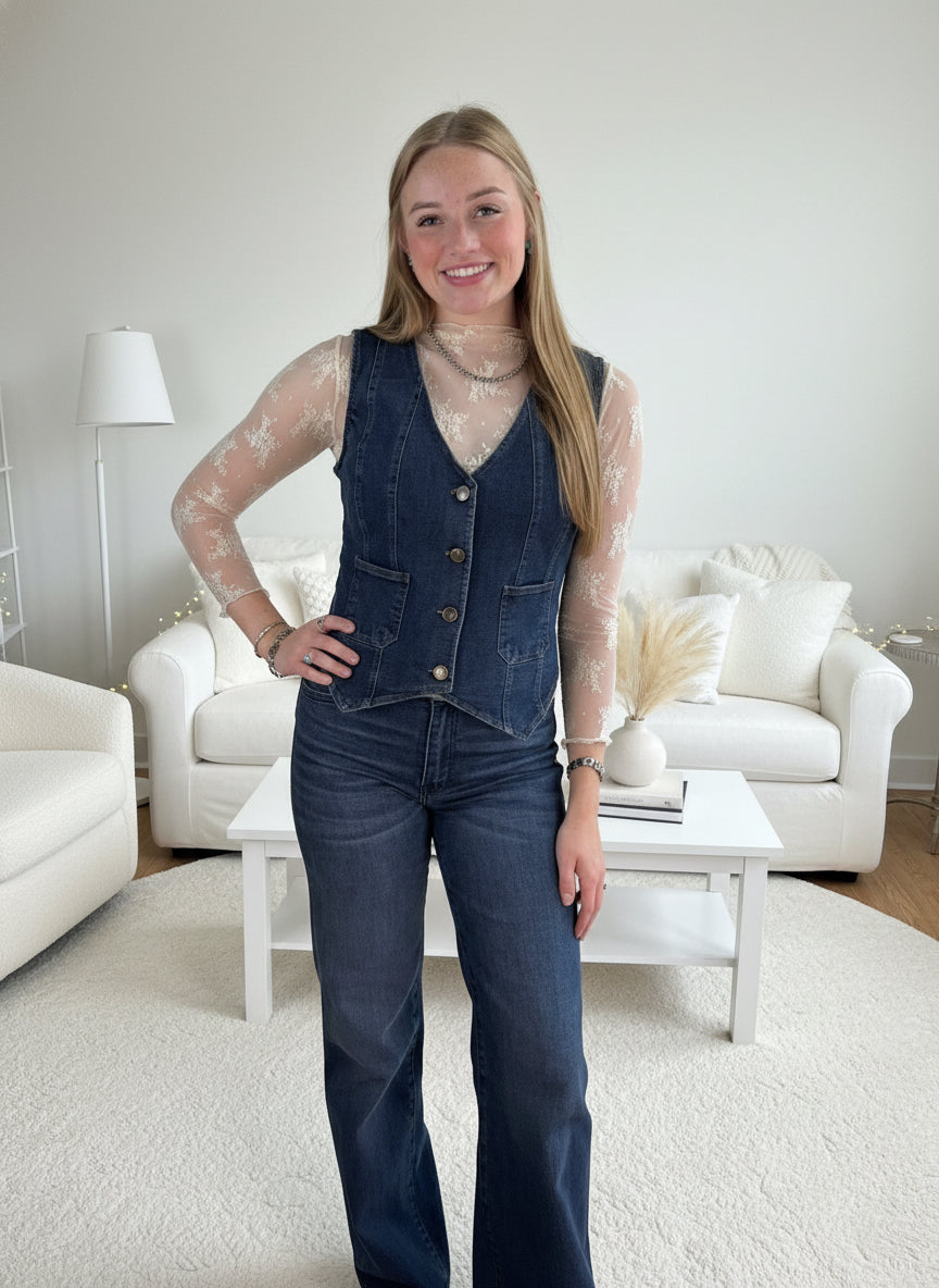 Dark Denim Vest