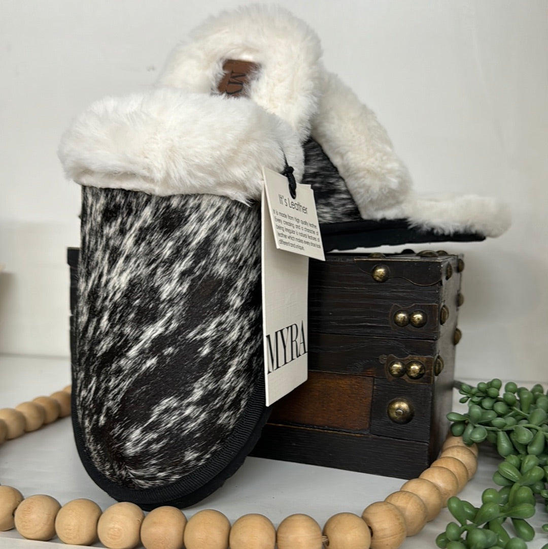 Hairon Leather Slipper #4137