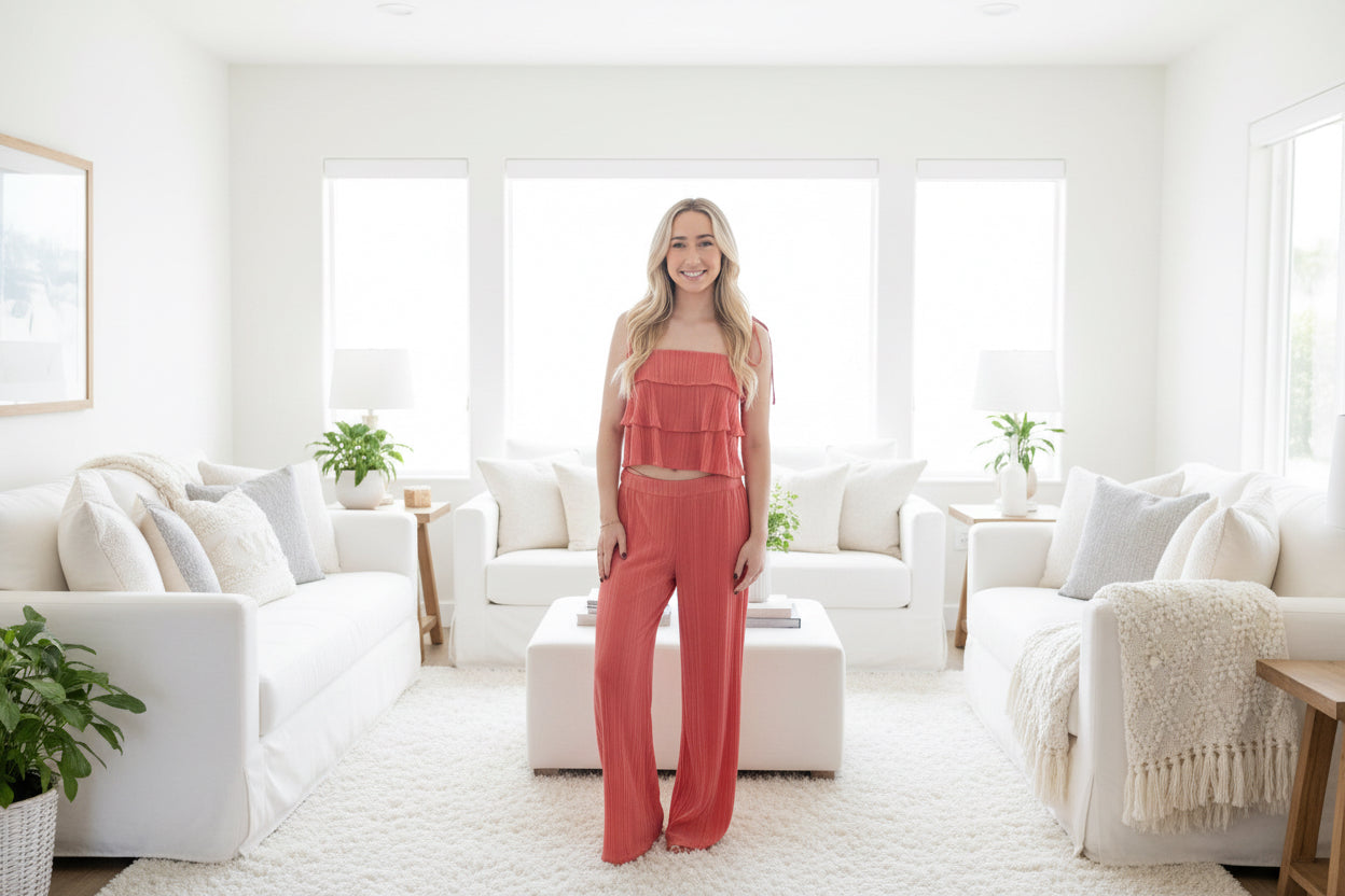 The Coral Top/Pants