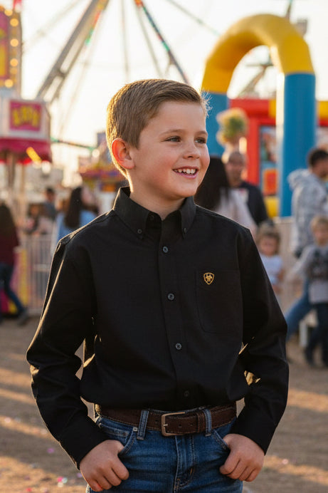 Ariat (Boys) Black LS