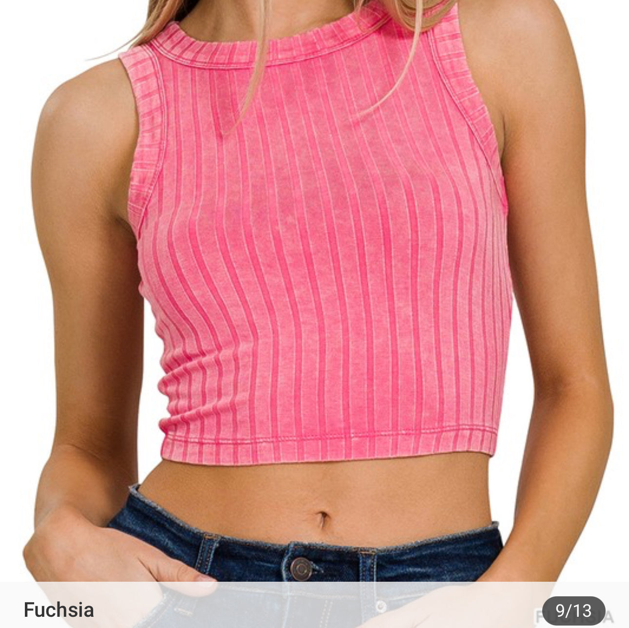 Zen Rib Sleeveless Crop Tank