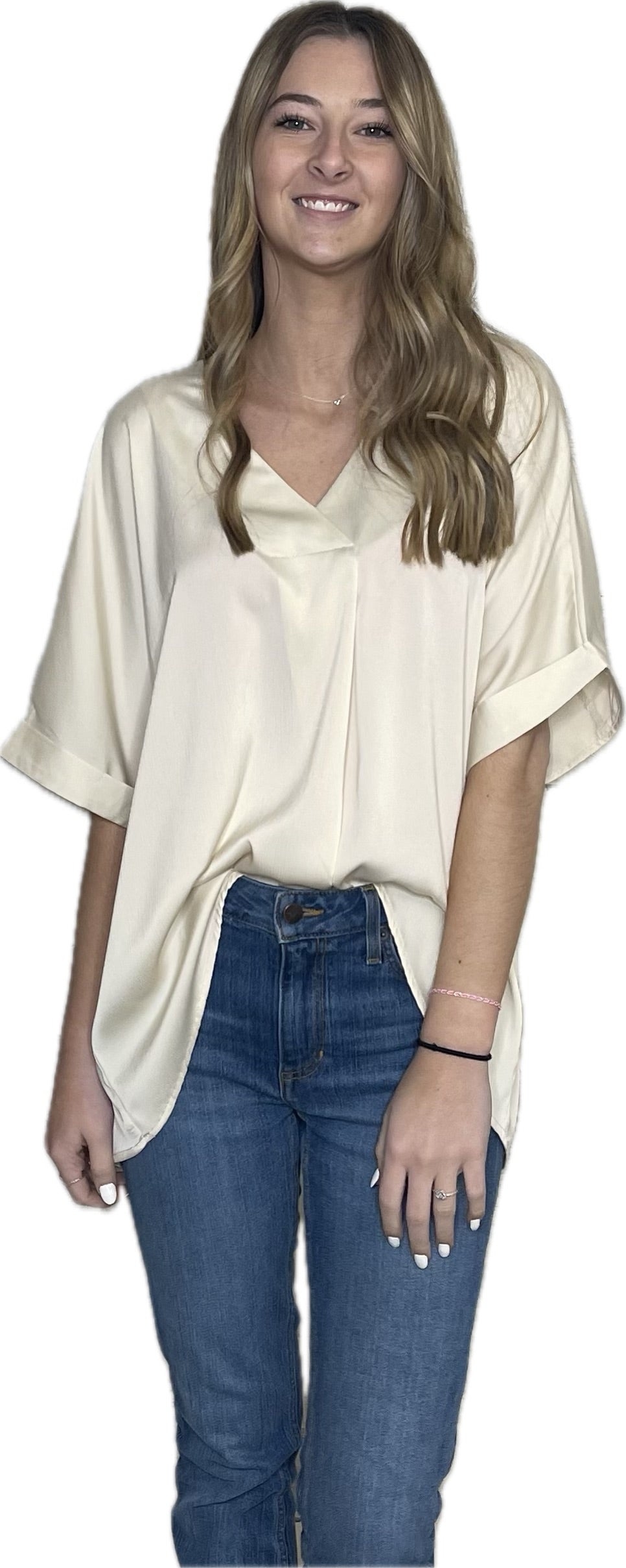 Yana V-Neck H/L Blouse