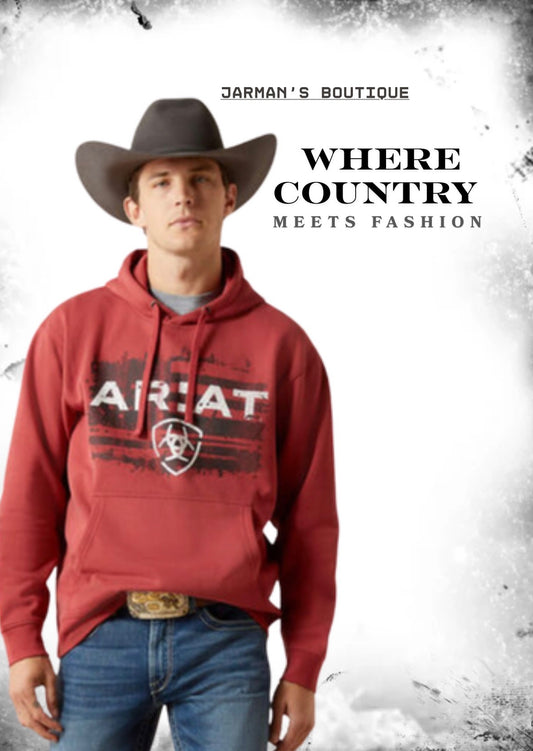 Ariat Mens Flag Hoodie