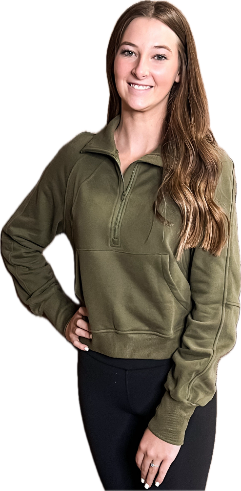 The Olive Quarter Zip