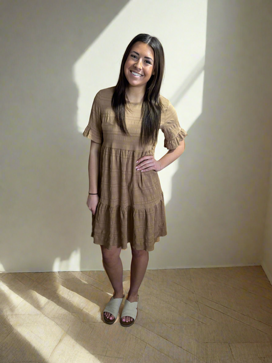 Wendy Ruffle Sleeve Dress