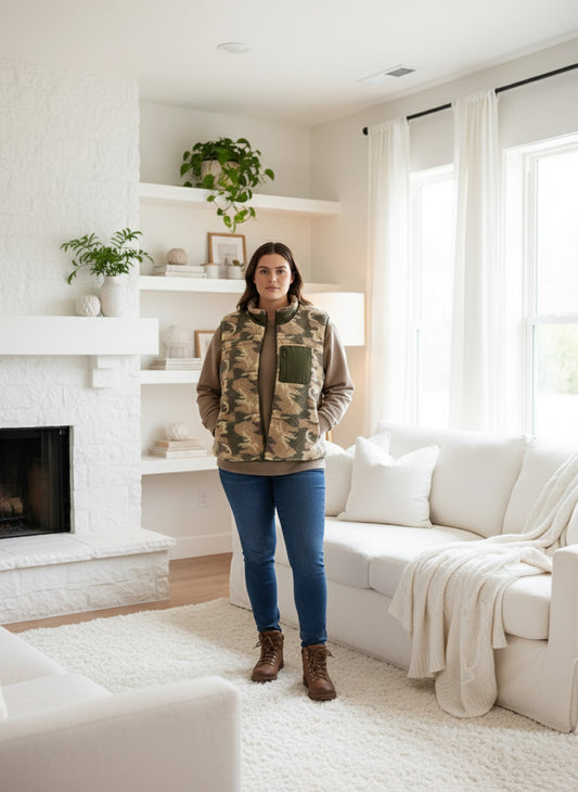 Camo Sherpa Vest