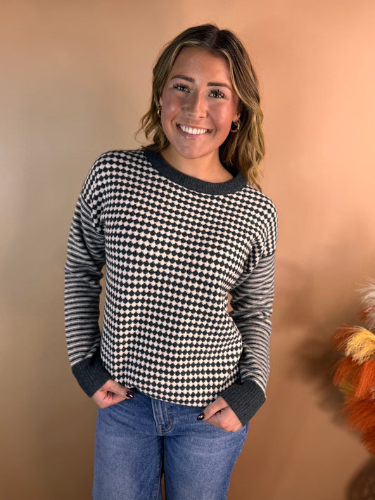 Checkerboard Sweater