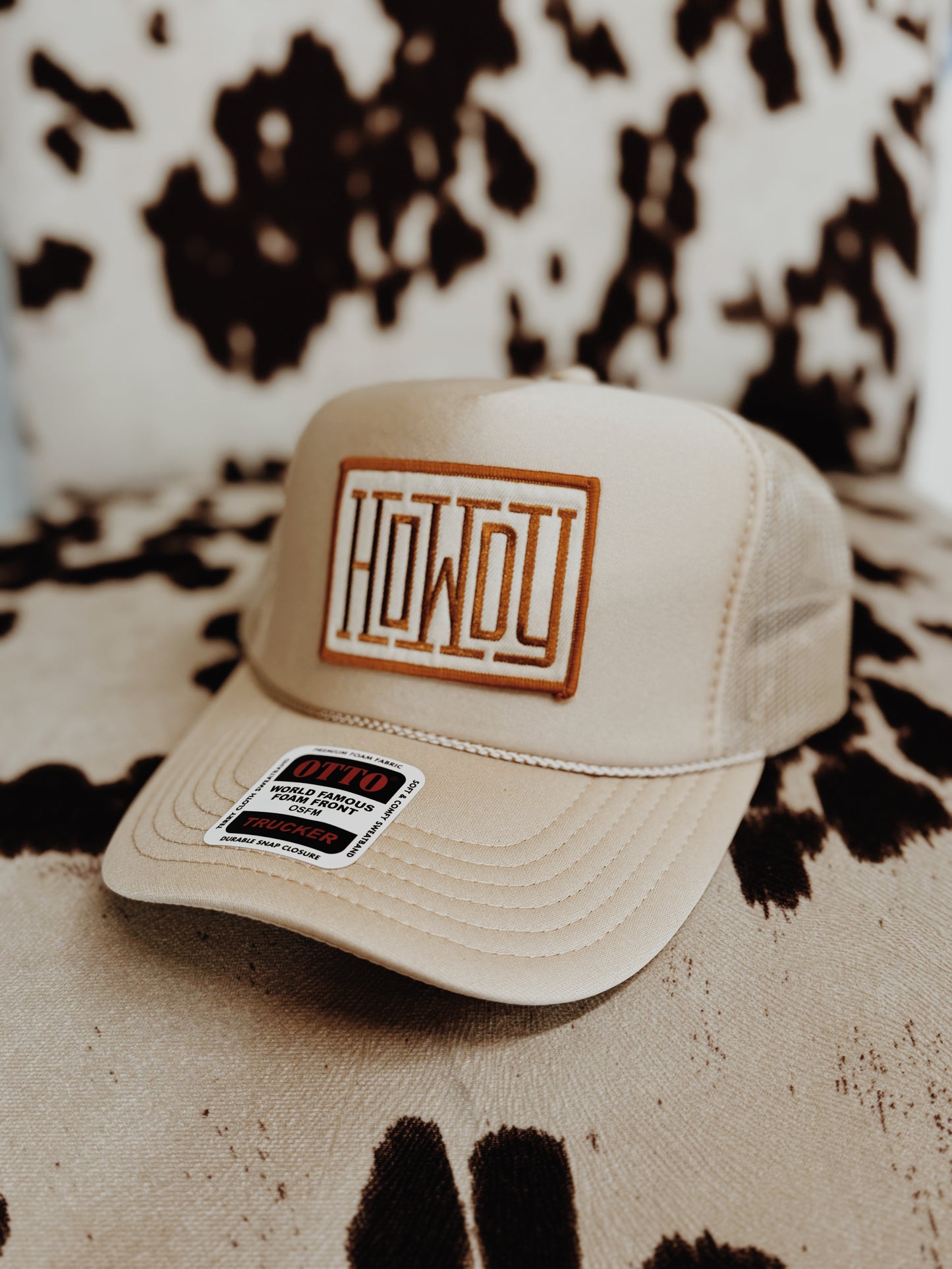 Howdy Tan Trucker Hat