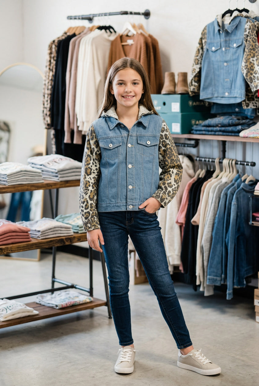 Leopard & Denim Jkt