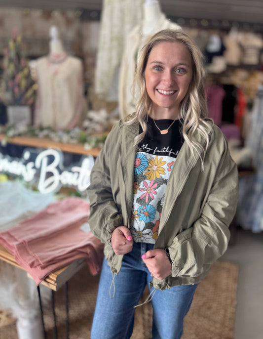Spring Zip Up Hooded Jacket