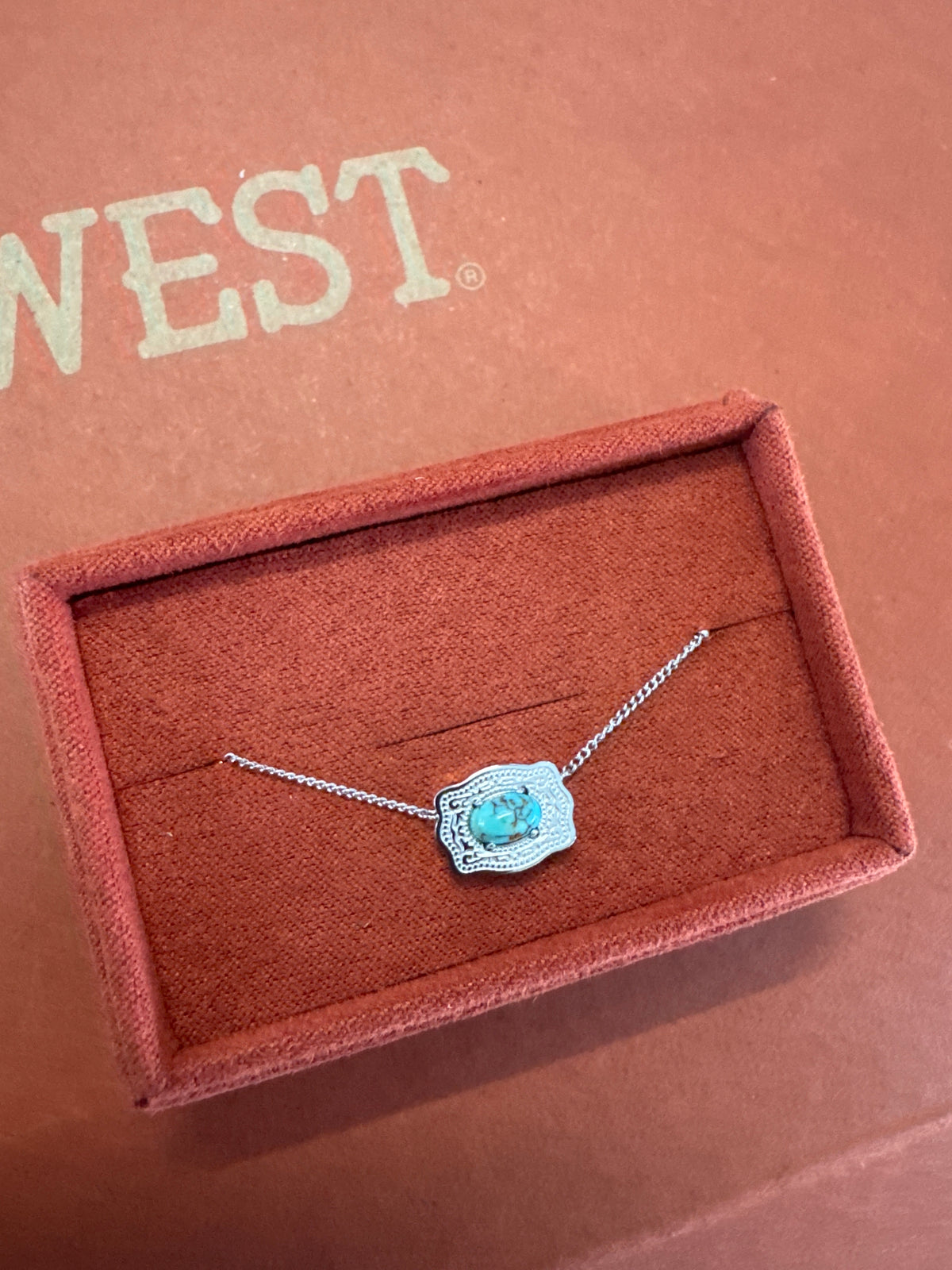 Mini Belt Buckle Necklace Silver