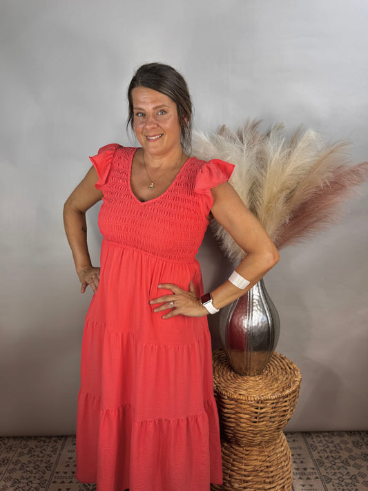 Mollie Flutter Sleeve Dress