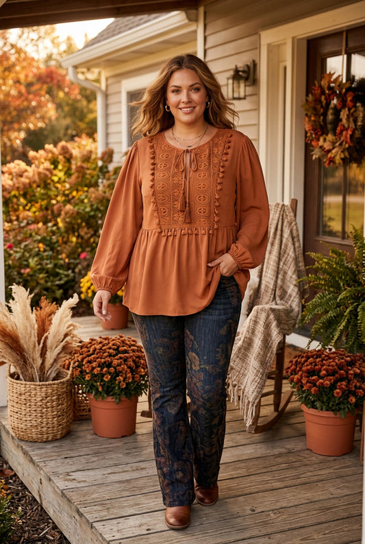 Zoey Chestnut Top