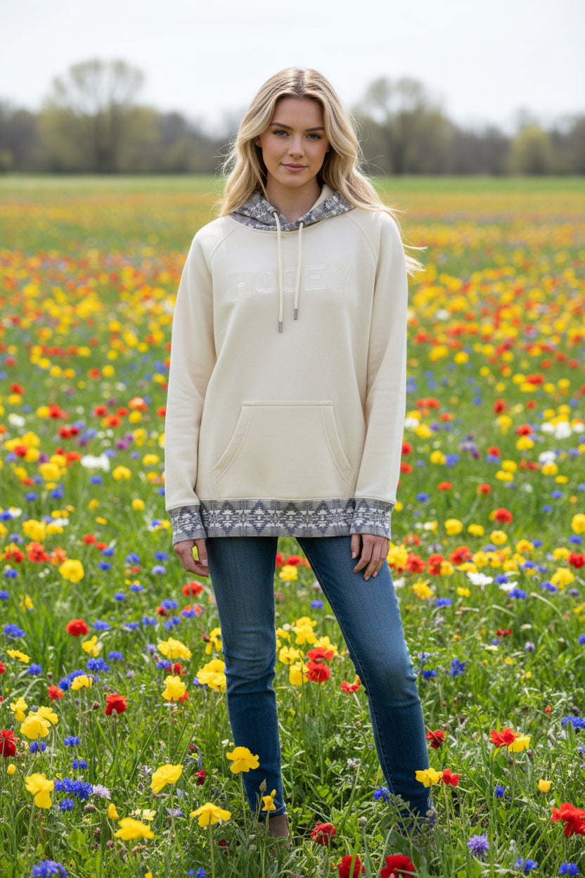 Ladies Hooey Grey/Cream