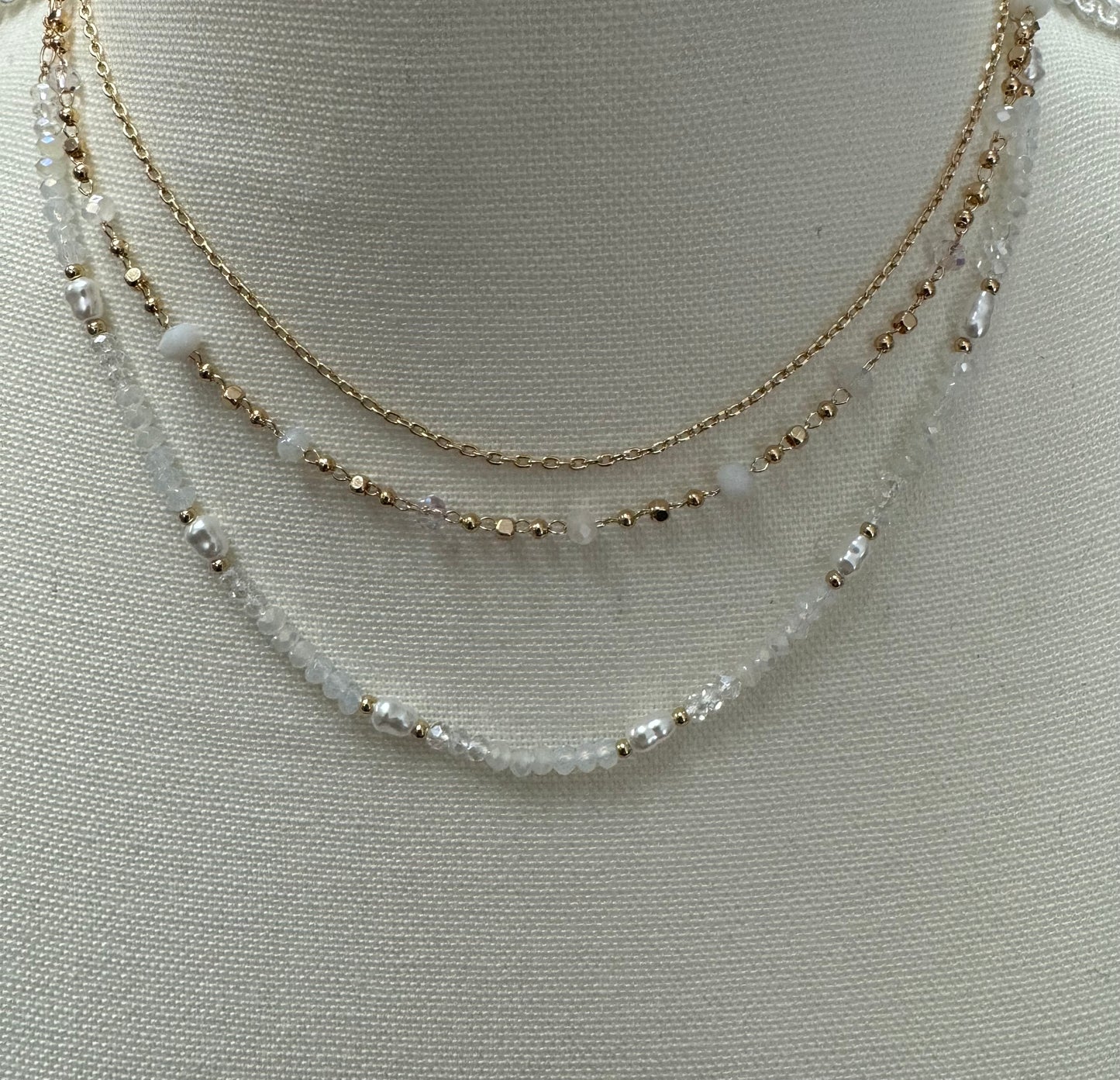 Dorothy Gold And Pearl Necklace