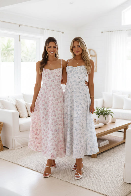 Sweet Floral Midi Dress