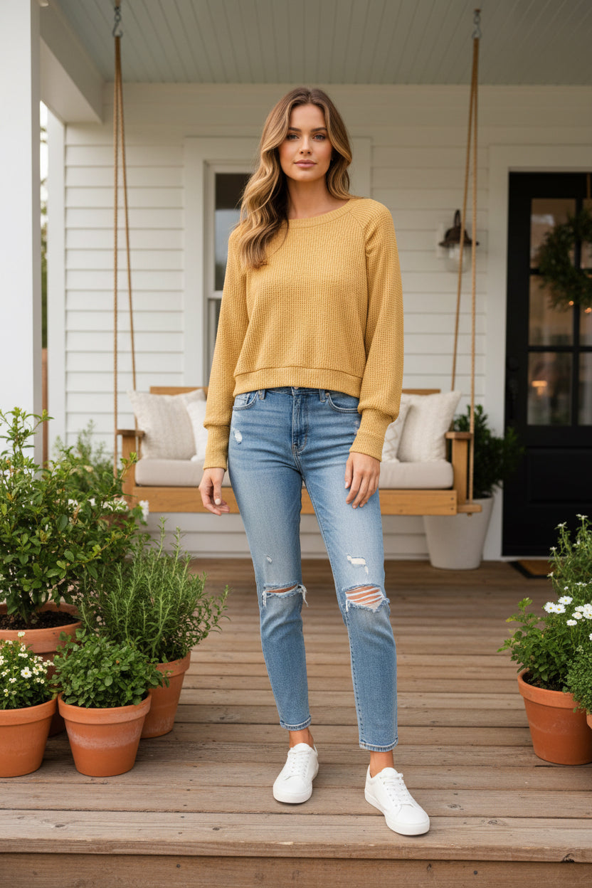 Wendys Waffle Knit