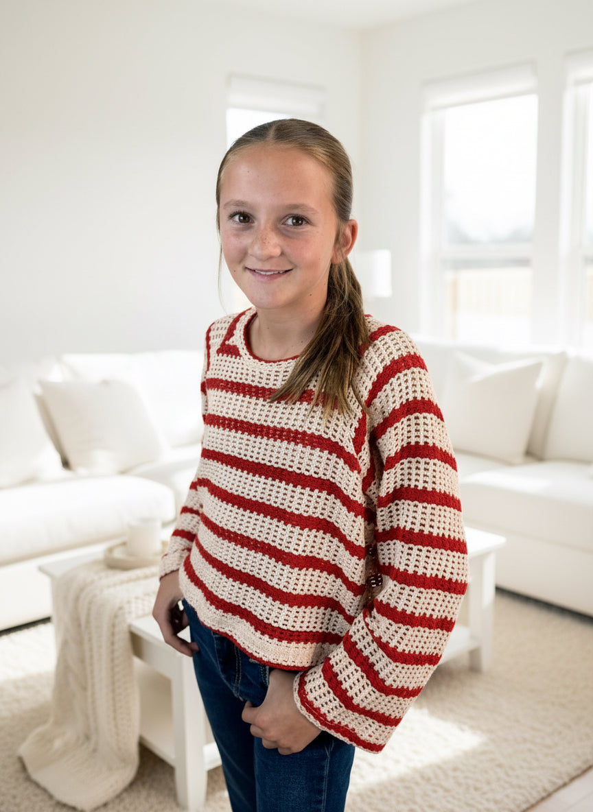 Morgan Red Stripe Top