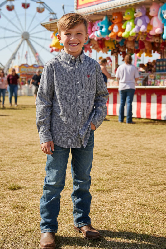 Ariat (Boys) Tobias Black LS