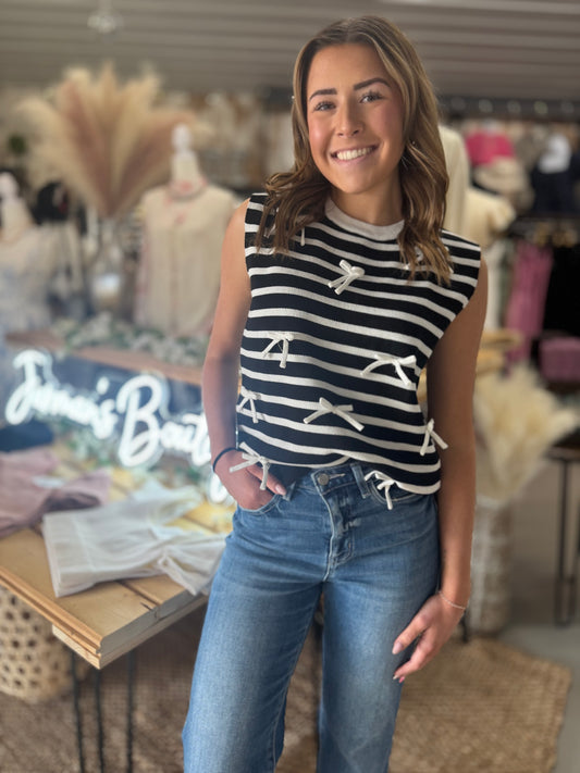 Bowknot W Stripes Tee