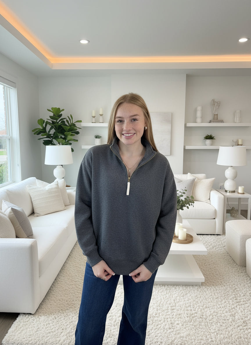 Fleece Half Zip Sweatshirt