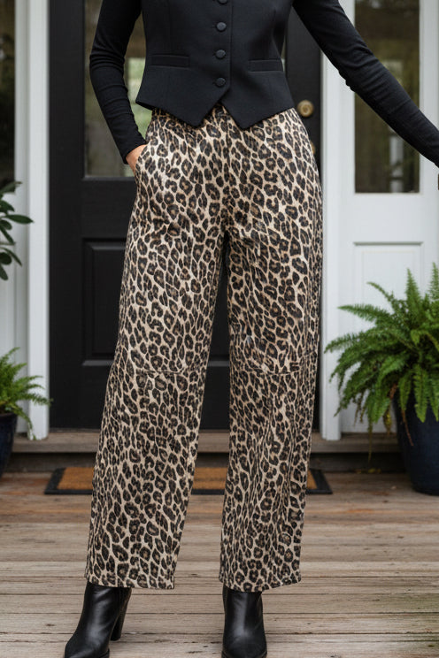 High Rise Barrel Leopard