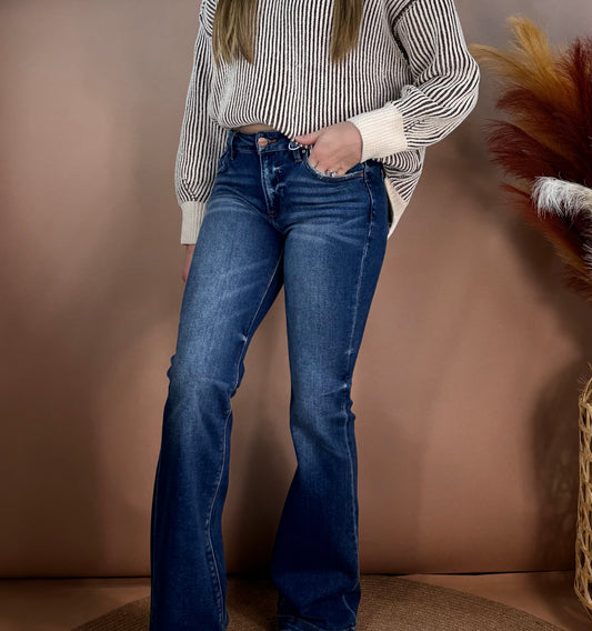 Low Rise Flare Jeans