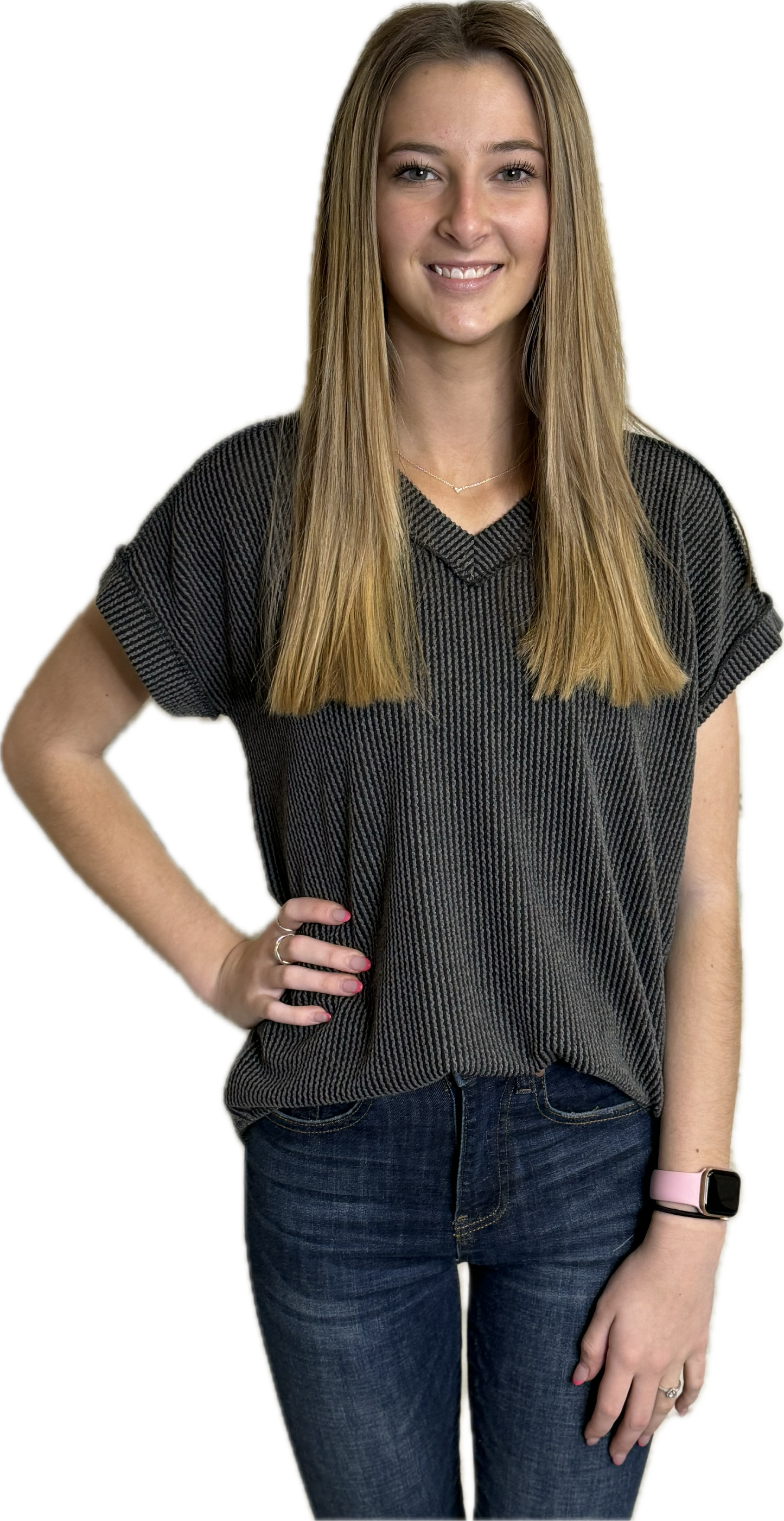 Solid Urban Ribbed Top