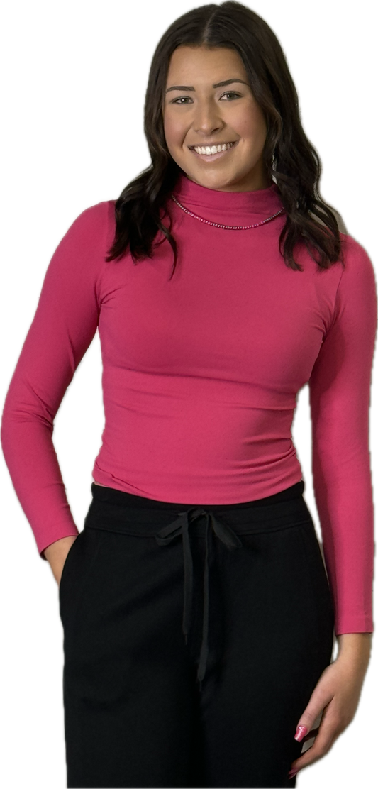 Tex Long Sleeve Mock Top