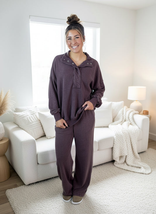 Terry Wide Leg Pants